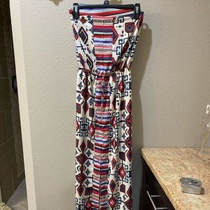 Aztec print maxi dress